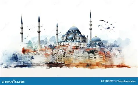 İstanbullu Şehir Manzarası: Intricate Calligraphy and Vivid Depiction of an Ottoman Metropolis!